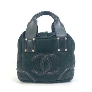 CHANEL Coco Cocoon Small Hand Bag Tote Bag Mouton / Leather Black